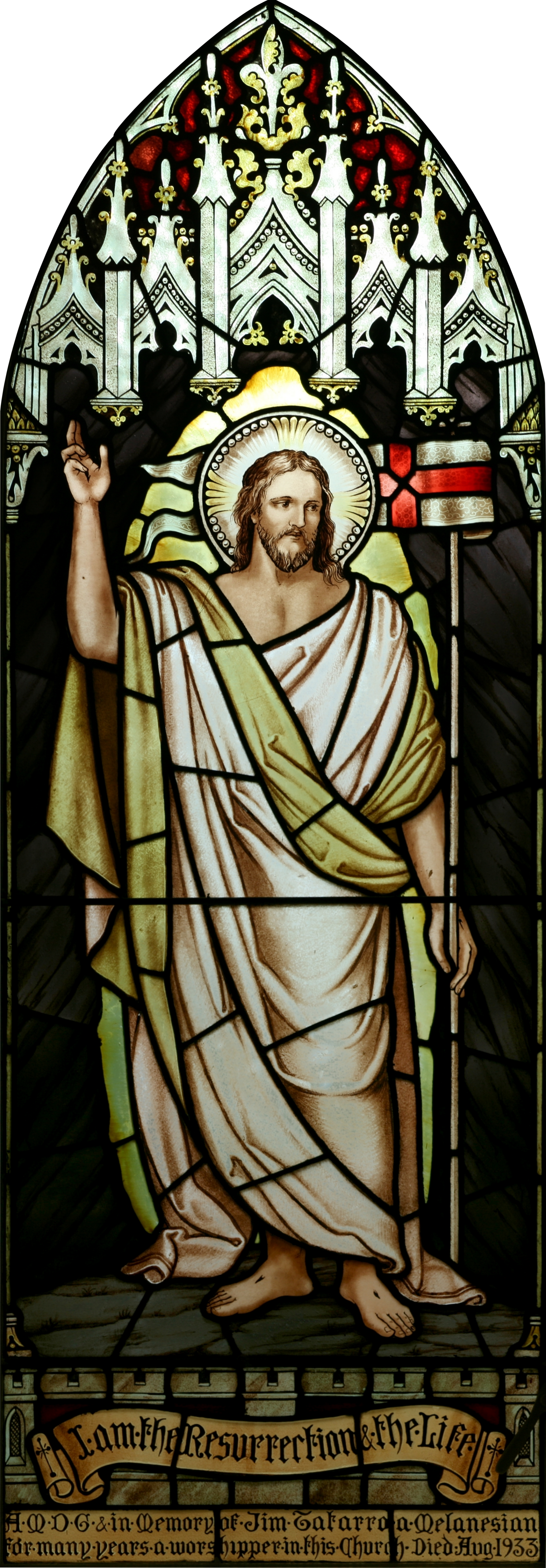 Stjohnsashfield Stainedglass Resurrection - Catholic Prayer Book Ebook (2085x5984), Png Download