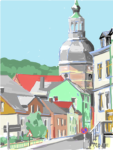 Slideshow Digital Art Skyline Ii - Holy Places (740x500), Png Download