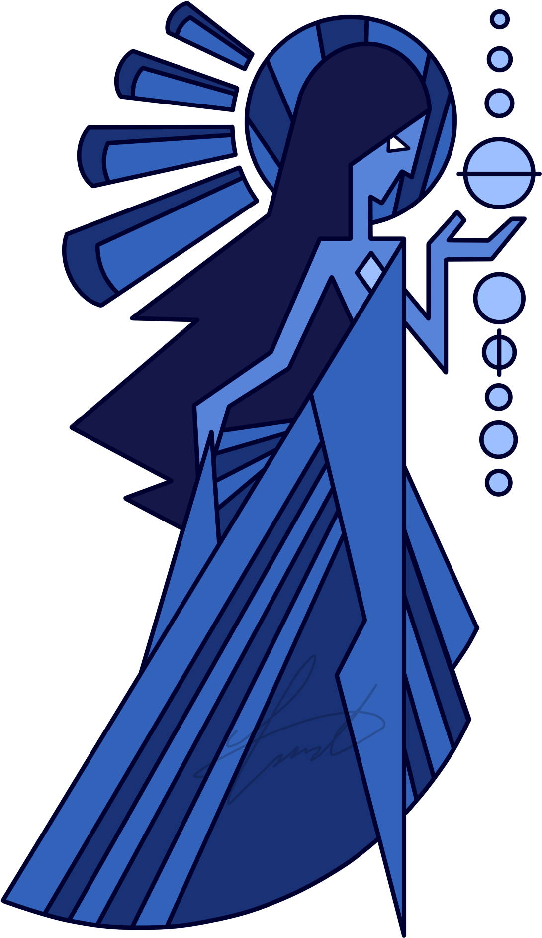 Transparent Diamond Steven Universe - Steven Universe Blue Diamond Mural (1116x1910), Png Download