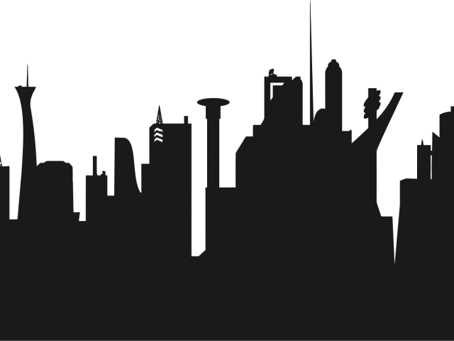 Seattle Skyline Outline - Future City Skyline Silhouette (640x480), Png Download