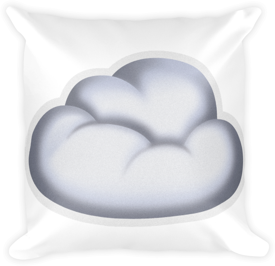 Emoji Pillow - Cloud - Emoji (1000x1000), Png Download