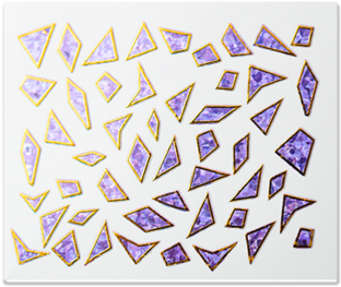 Broken Glass Nail Stikers - 12 Sheets Different Mix Finger Toe Nail Art Decoration (500x500), Png Download