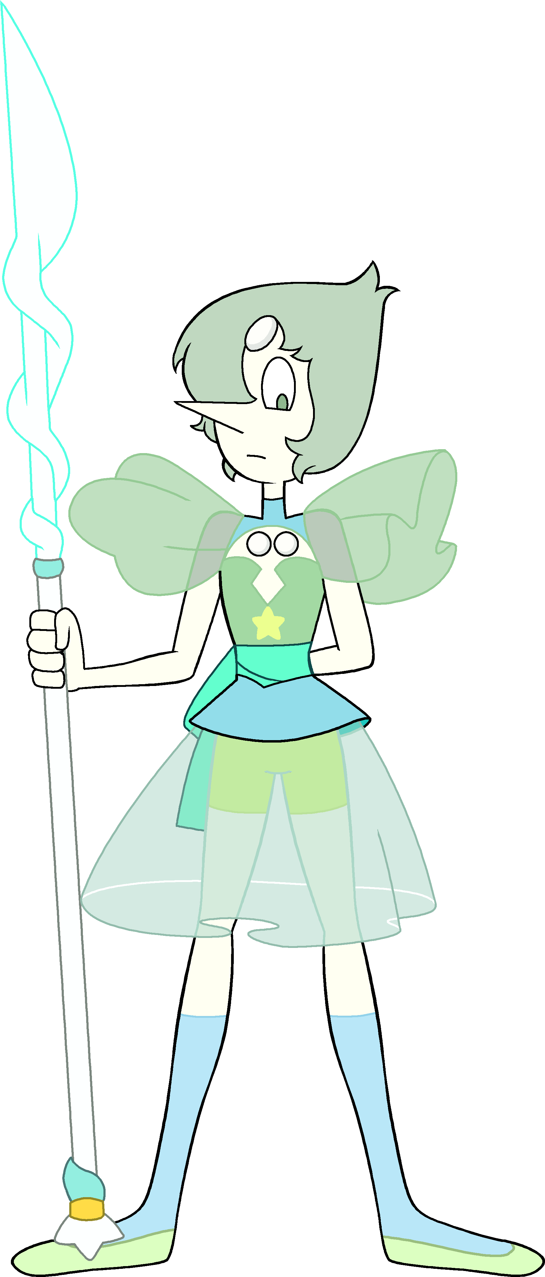 Fan Pearl Fusion Png - Steven Universe Pearl2 (1849x4275), Png Download