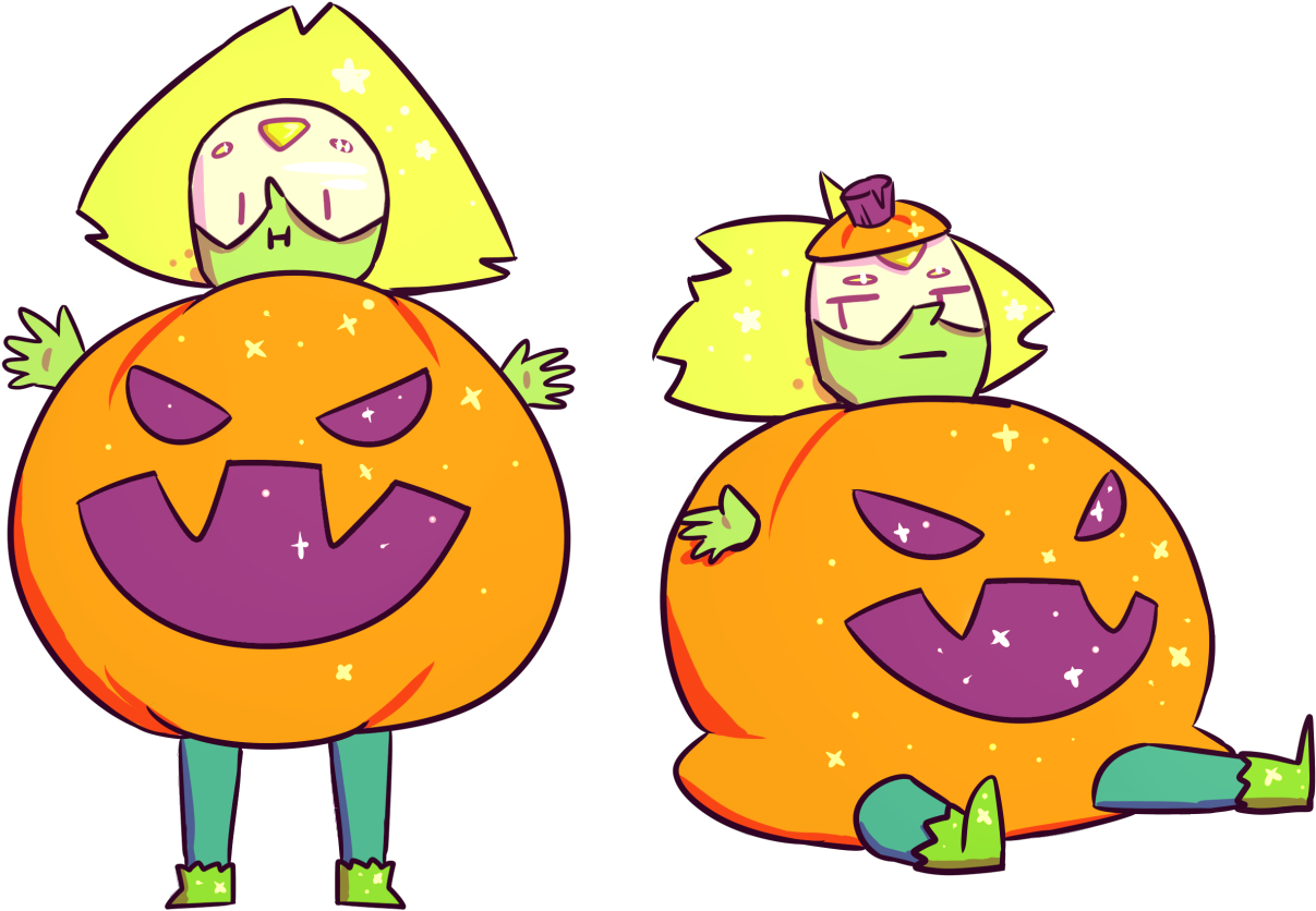 Peridot In A Pumpkin Costume - Steven Universe (1280x985), Png Download