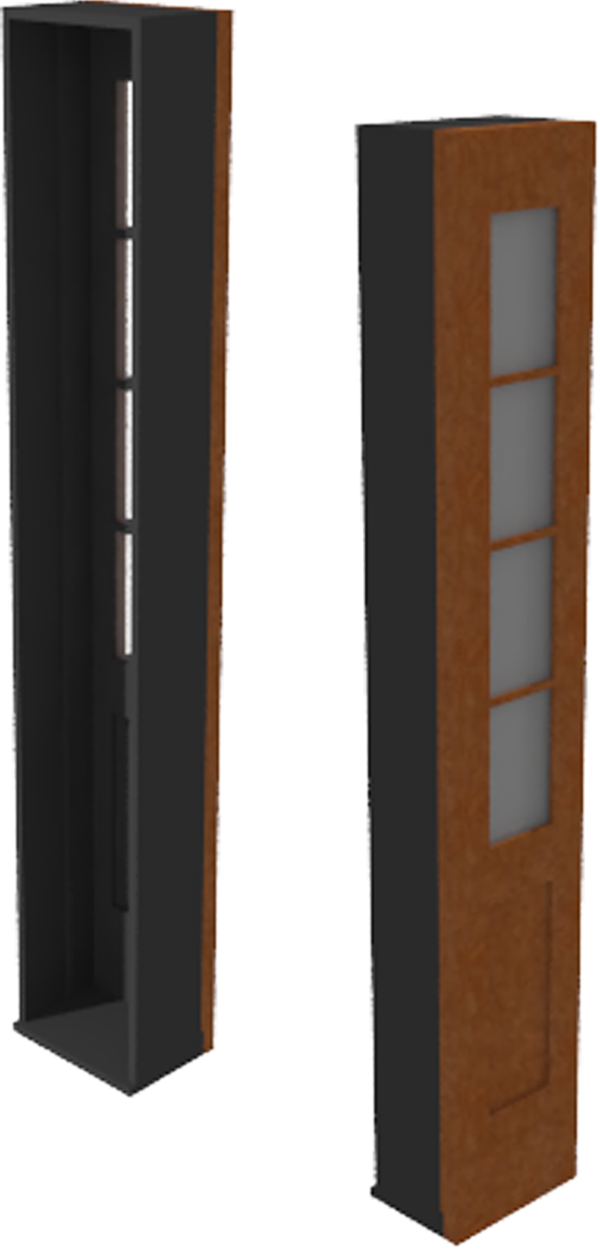 Cad And Bim Object - Door (669x1395), Png Download