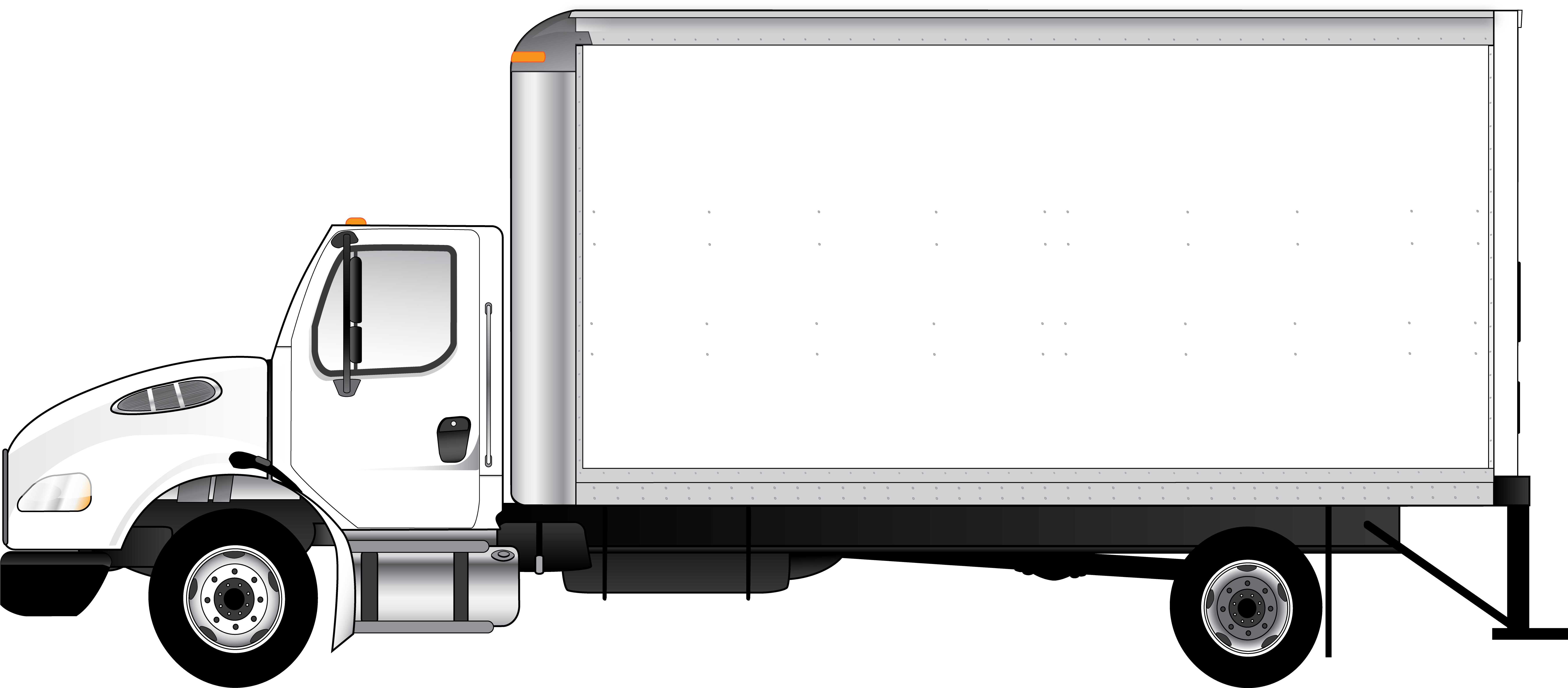 New Graphic Justflikwalk Here - Truck Side View Vector (7125x3136), Png Download