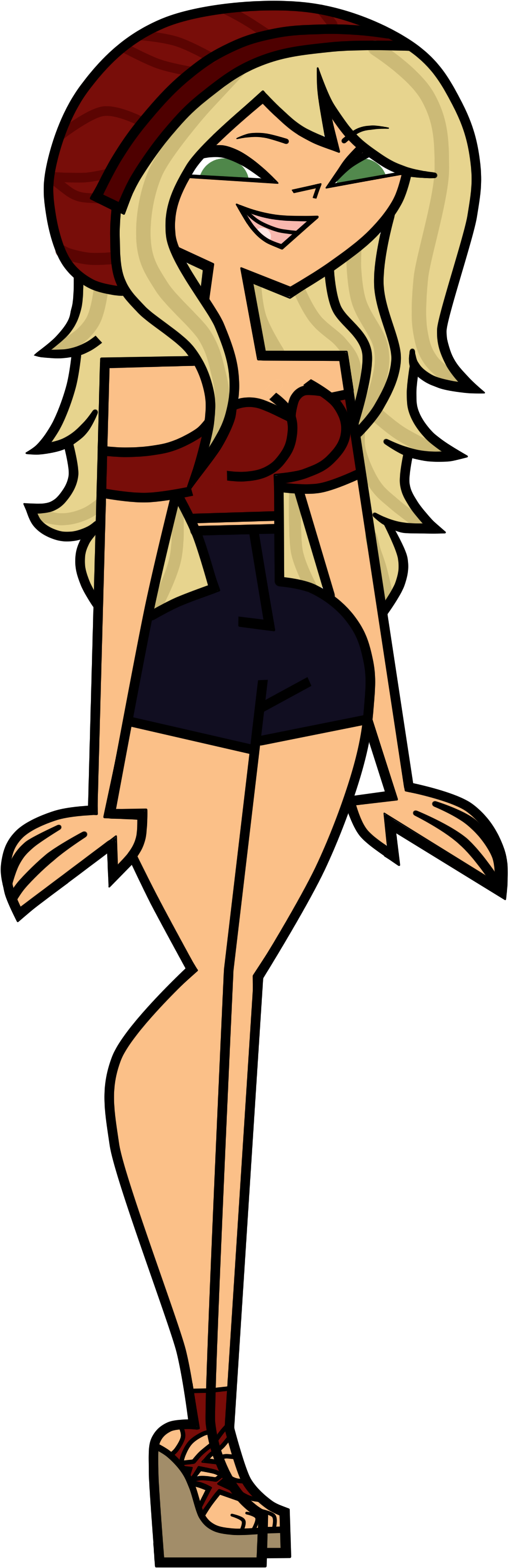 Paige - Total Drama Island Female (1035x3168), Png Download