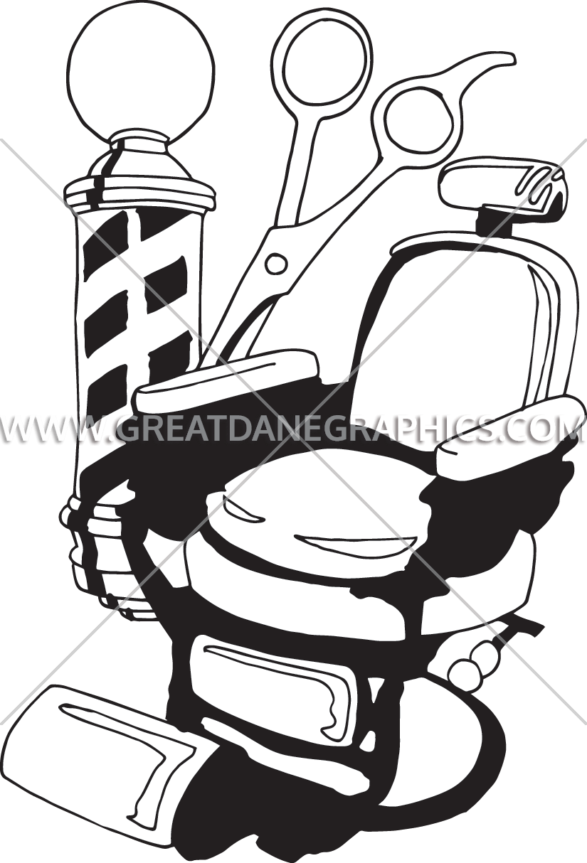 Barber Shop Chair Vector (825x1214), Png Download