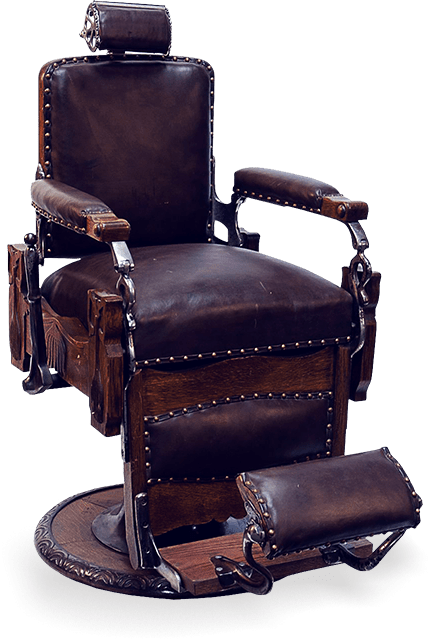 Welcome To Cut & Shave - Old Barber Chair (429x639), Png Download