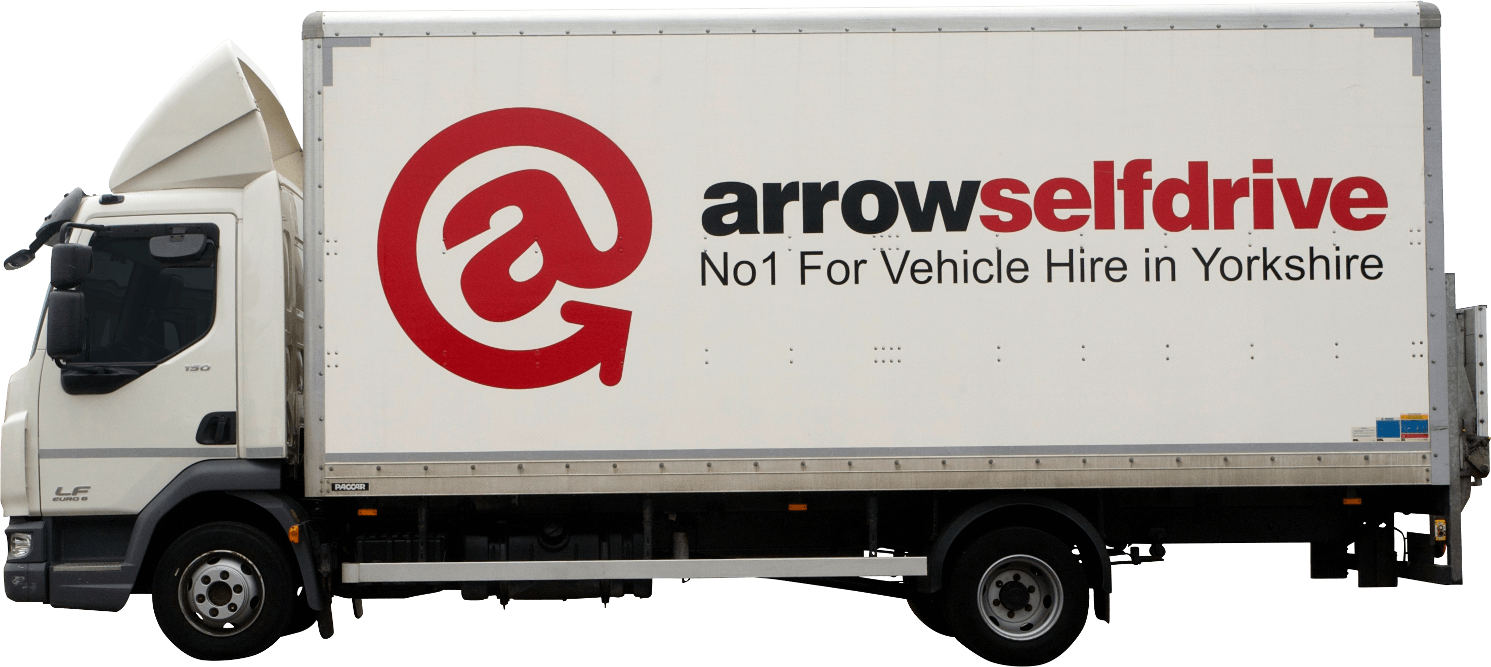 5 Tonne Box Truck With Tail Liftgo Back - Trailer Truck (3051x1415), Png Download