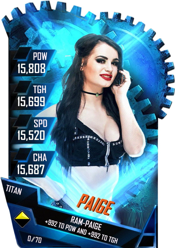 Paige S4 18 Titan Fusion - Wwe Supercard Titan Fusion (733x1158), Png Download
