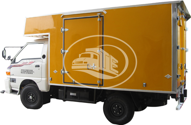 Fibre Box Van - Trailer Truck (667x500), Png Download