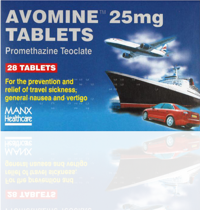 Avomine 25mg Tablets X - Travel Sickness Tablets Avomine (1000x1000), Png Download