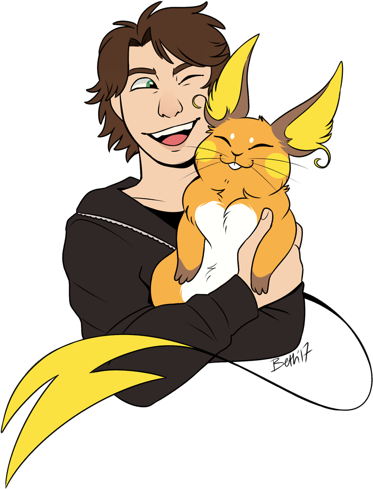 “max And A Fatass Raichu Cuz He Said They're One Of - Cartoon (1280x1641), Png Download