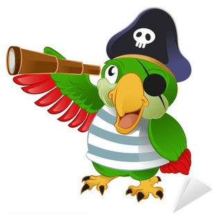 Pirate Parrot Vector (400x400), Png Download