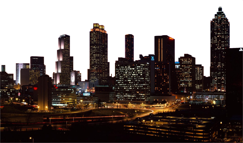 Atlanta Skyline - Atlanta Skyline Png (780x459), Png Download