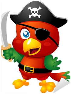 Pirate Parrot Cartoon Png - Pirate Cartoon (400x400), Png Download