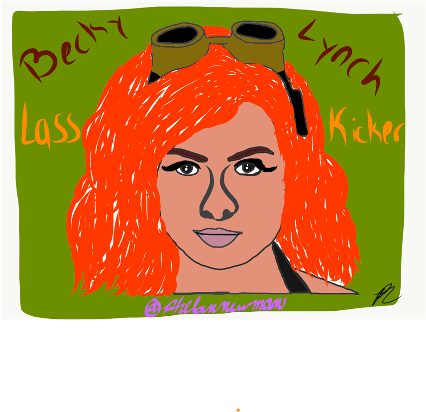 Becky Lynch Wwe Art Straight Fire Lass Kicker Phelannewman - Illustration (1280x960), Png Download