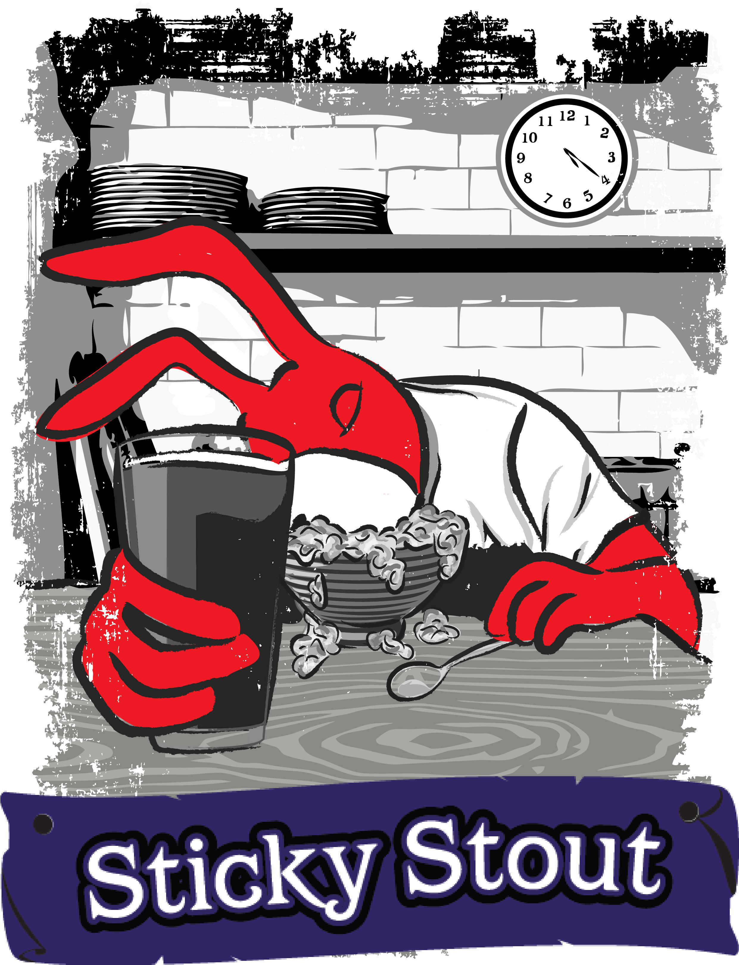 Stickystout Onwhite Wbanner - Red Hare Sticky Stout (2667x3365), Png Download