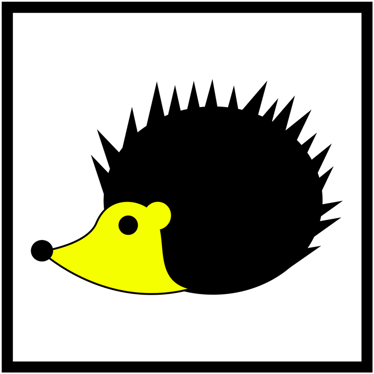 Porcupine In A Box - Porcupine Cartoon (800x800), Png Download