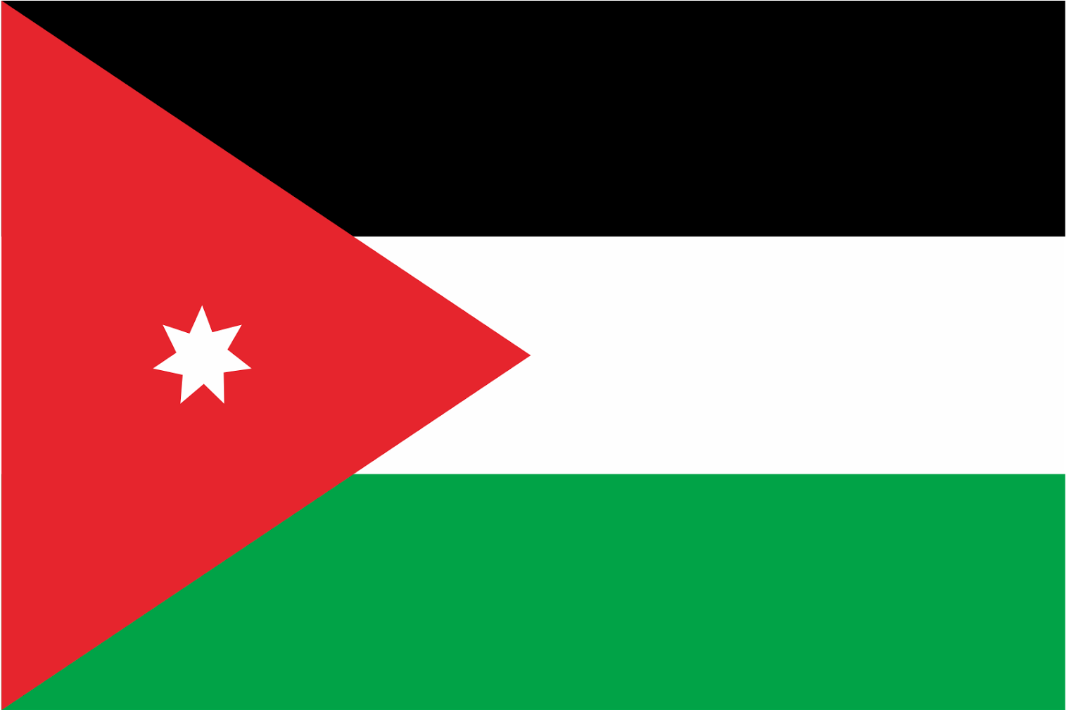 Jordan Flag Vector (1600x1136), Png Download