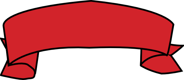 Red Banner Clip Art At Clker - Banner Clip Art (600x261), Png Download