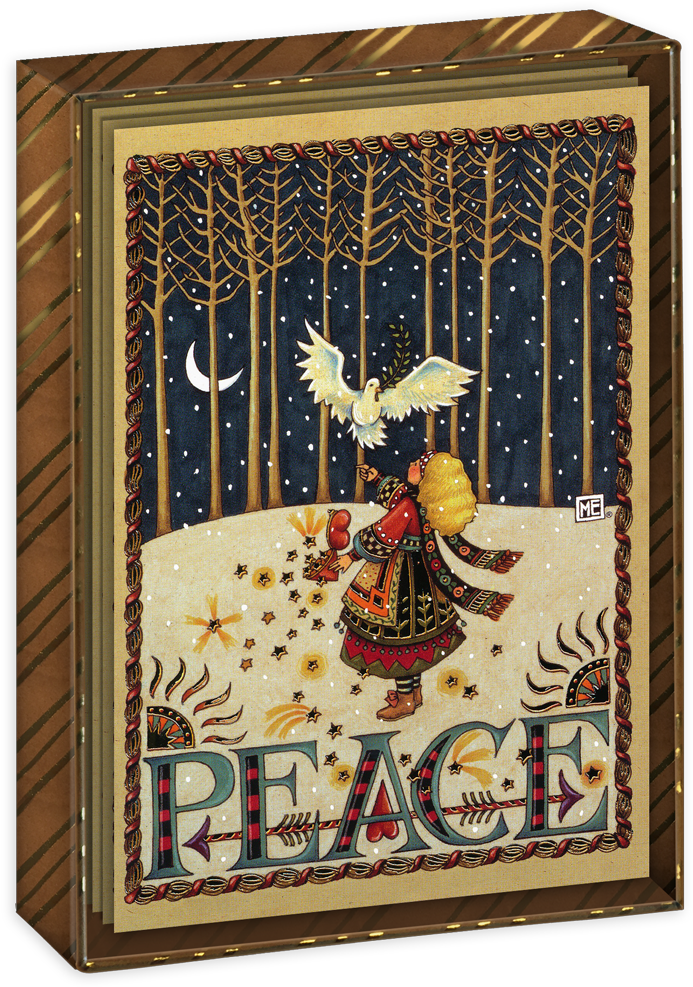 Peace Dove Boxed Christmas Cards - Christmas Hugs Mary Engelbreit (1024x1024), Png Download