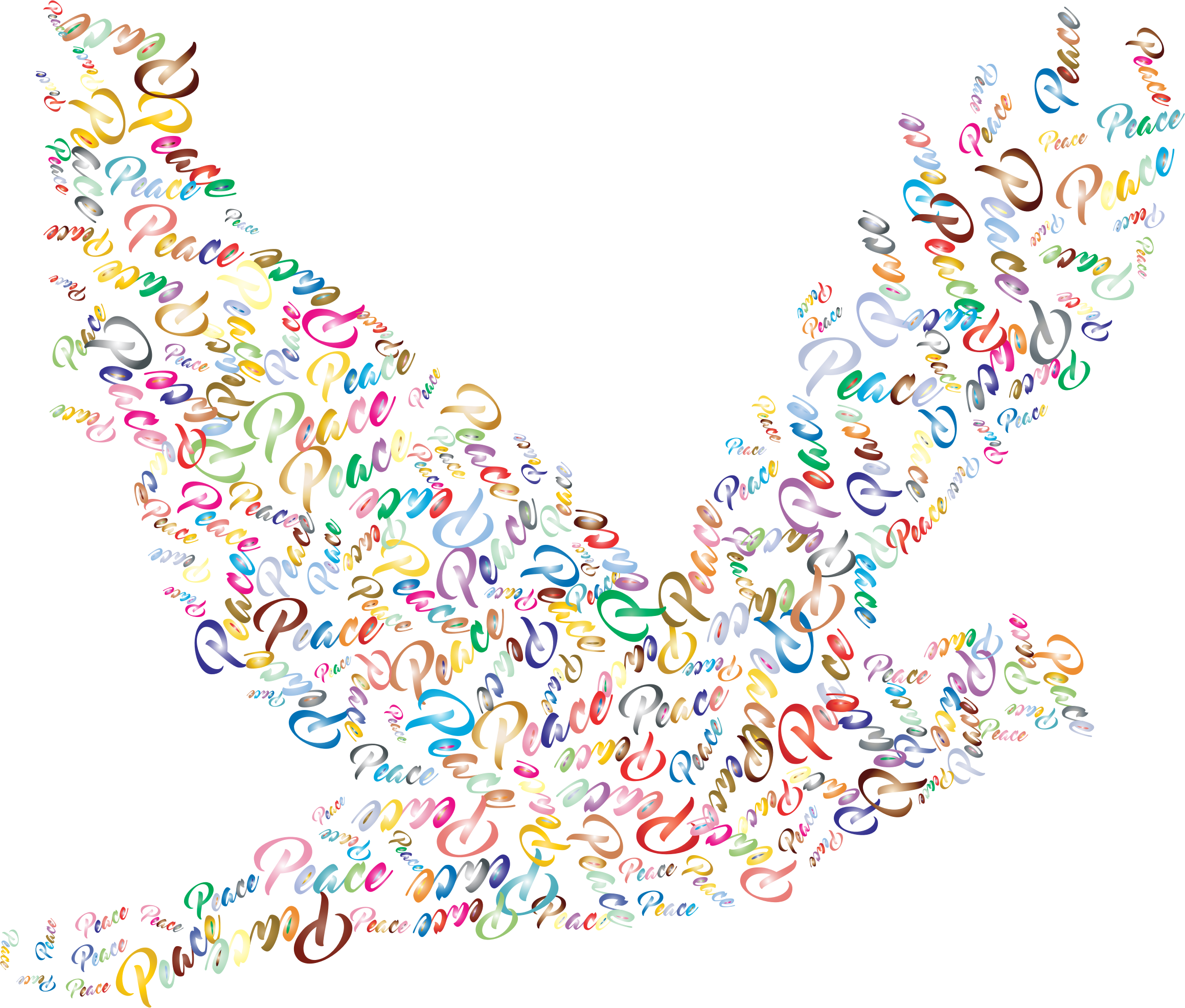 Medium Image - Typography Peace (774x658), Png Download