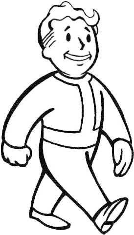 Vault Boy Is The Mascot Character Of The Vault-tec - Vault Boy Transparent Gif (300x500), Png Download