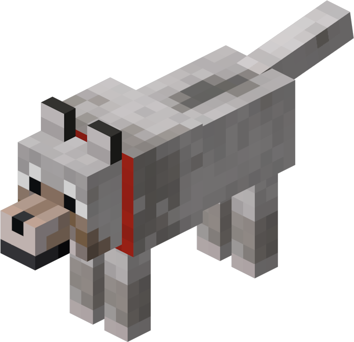 Minecraft Dog Png - De Mobs Do Minecraft (693x670), Png Download