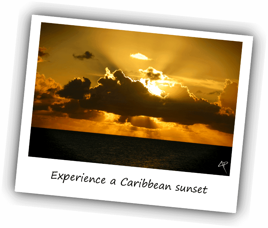 Caribbean Sunset 1 - Led-backlit Lcd Display (860x732), Png Download