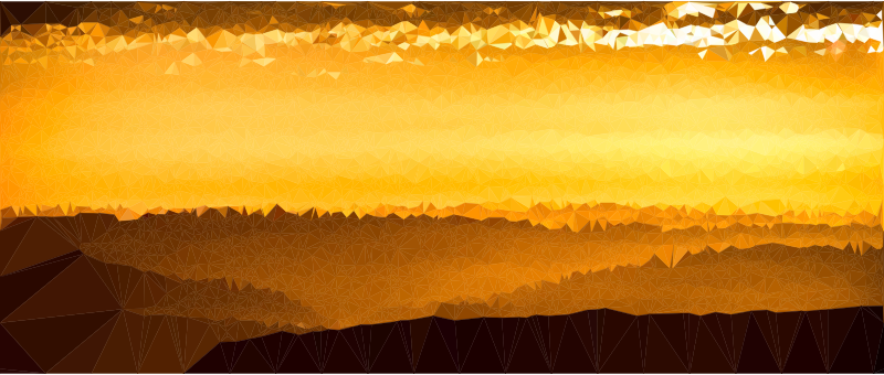 Low Poly Medium Image Png - Sunset Low Poly (800x340), Png Download