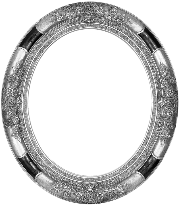 Frame, Oval, Pewter, Decorative, Embossed, Style - Dmk Kalaignar (630x720), Png Download