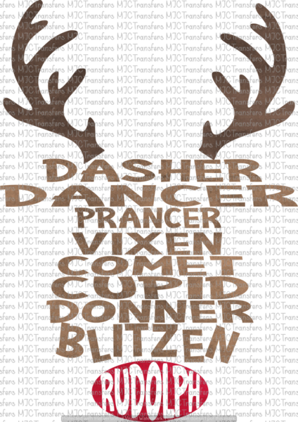 Watercolor Reindeer Names - White Sweatshirts And Hoodies By Festuvius - White (424x600), Png Download