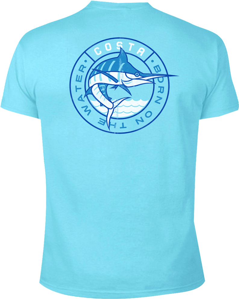 Costa Del Mar Quest Short Sleeve In Sky, Size M, Angle - The Salty Mare (2000x1000), Png Download