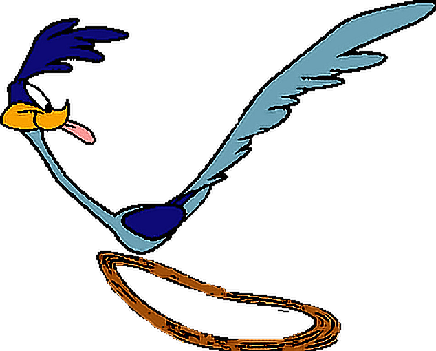 Looney Tunes Stickers Road Runner (634x510), Png Download
