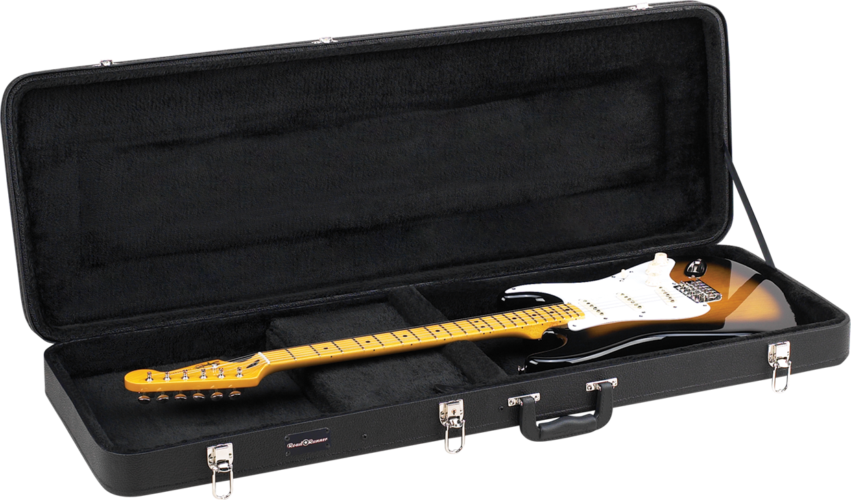 Deluxe Wood Electric Guitar Case Road Runner Rrdwe - Bass Guitar Case Wood (1241x730), Png Download
