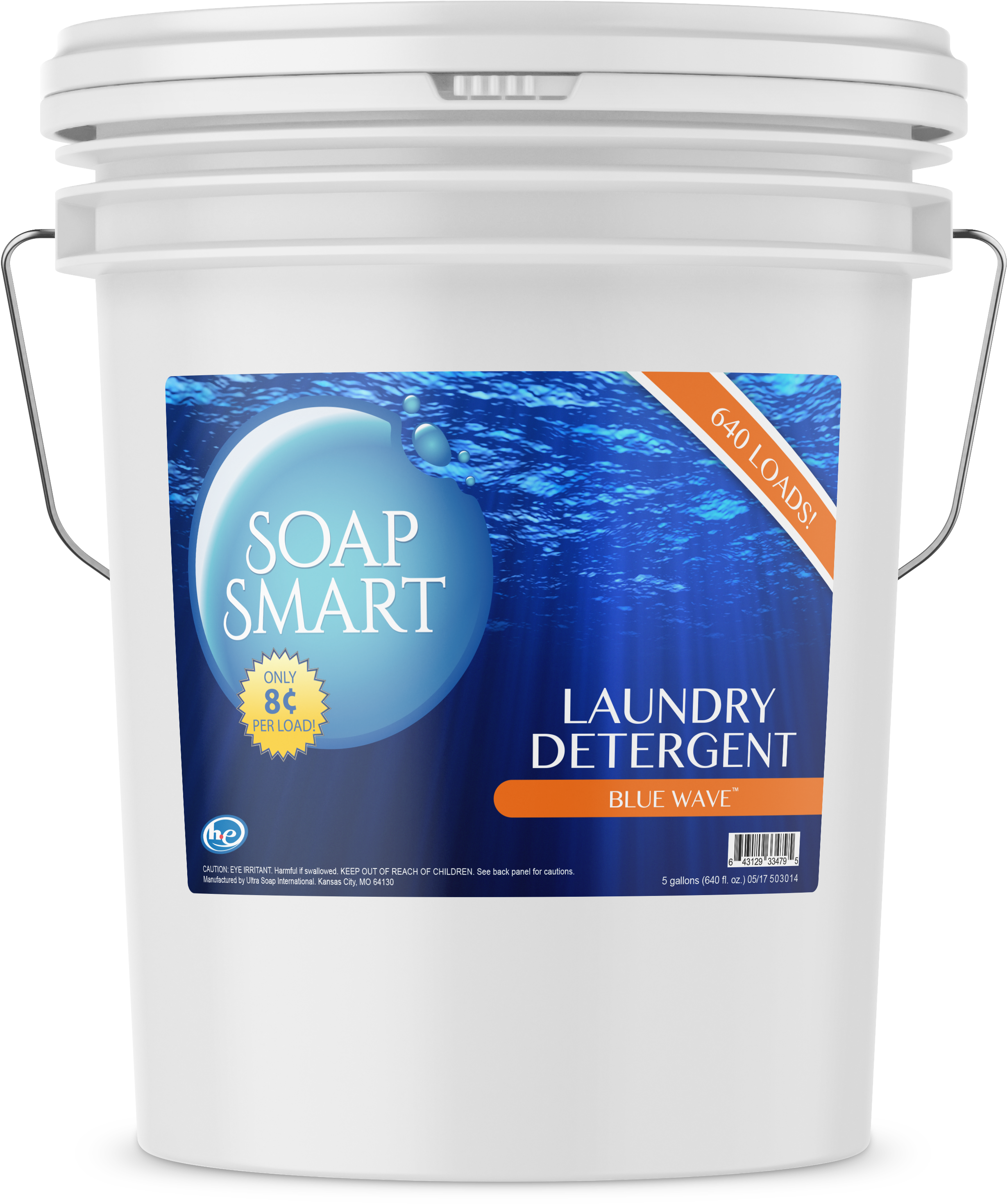 Blue Wave 5 Gallon Laundry Detergent - Fabric Softener (4000x4000), Png Download