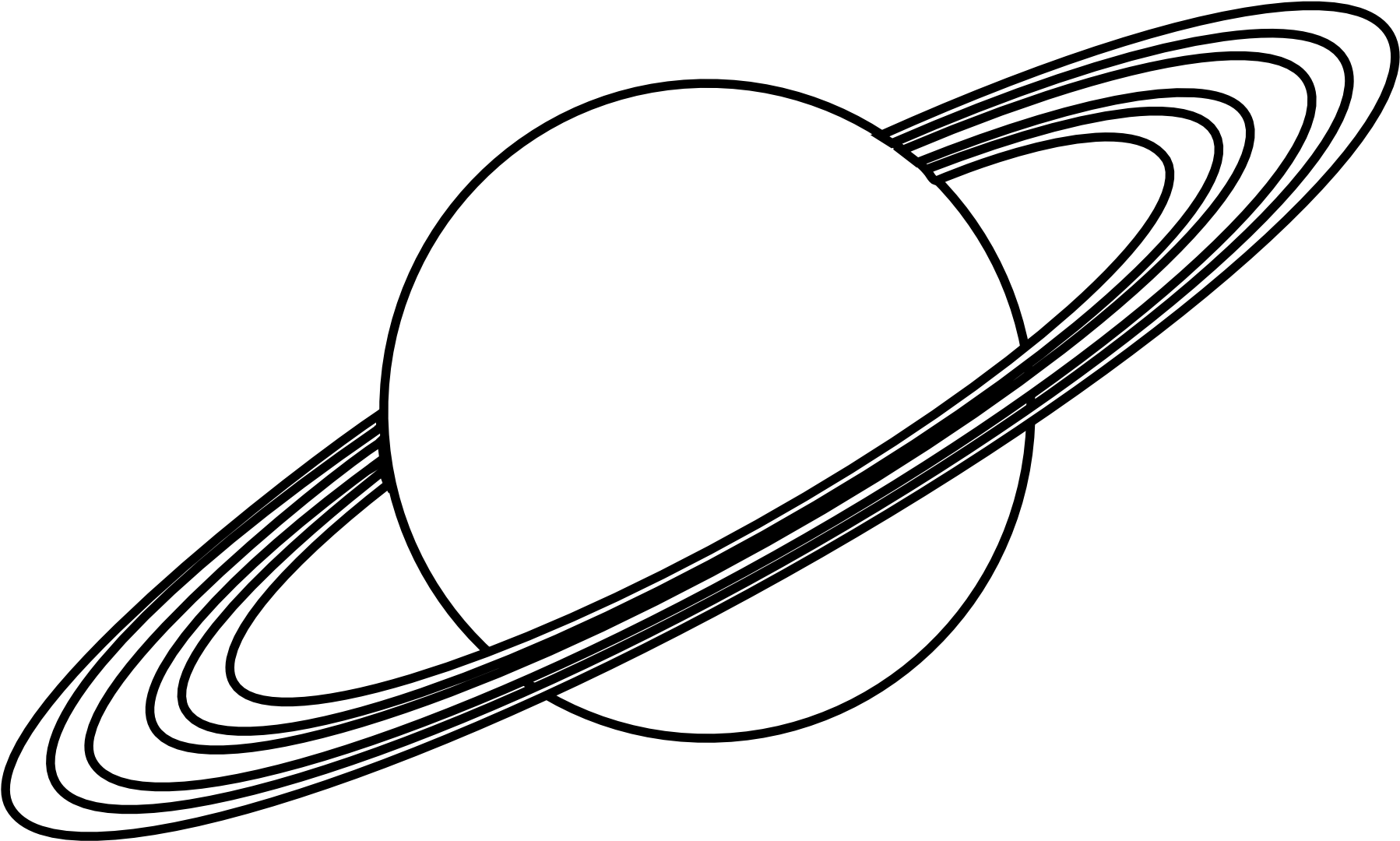 Clip Art Planets - Black And White Planet Clipart (1331x795), Png Download