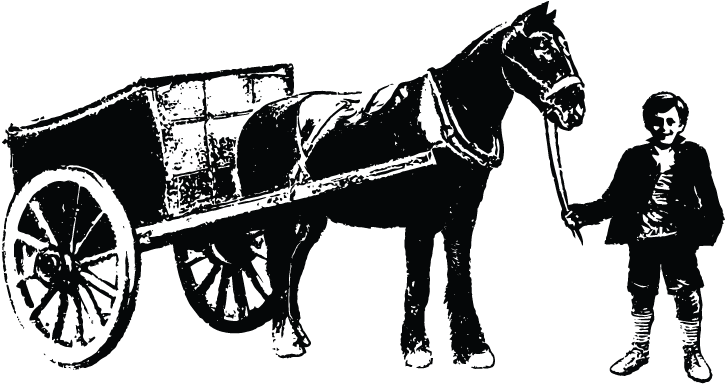 Horse&carriage - Horse (747x402), Png Download