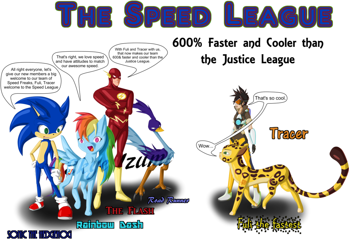 Skye-izumi, Crossover, Dc Comics, Fuli, Overwatch, - Tracer Vs The Flash (1280x904), Png Download