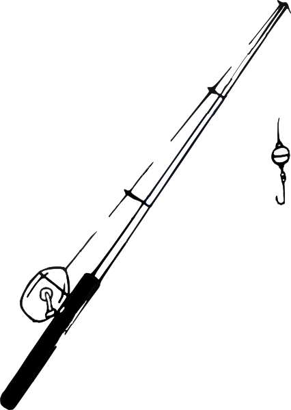 Hook Clipart Fishing Rod - Fishing Rod Clip Art (426x599), Png Download