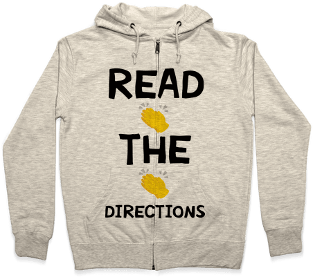 Read The Directions Clap Emoji Zip Hoodie - Introvert Hoodies (484x484), Png Download