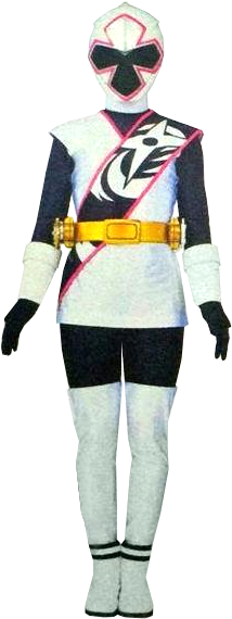 Ninnin-white - White Power Ranger Ninja Steel (247x588), Png Download
