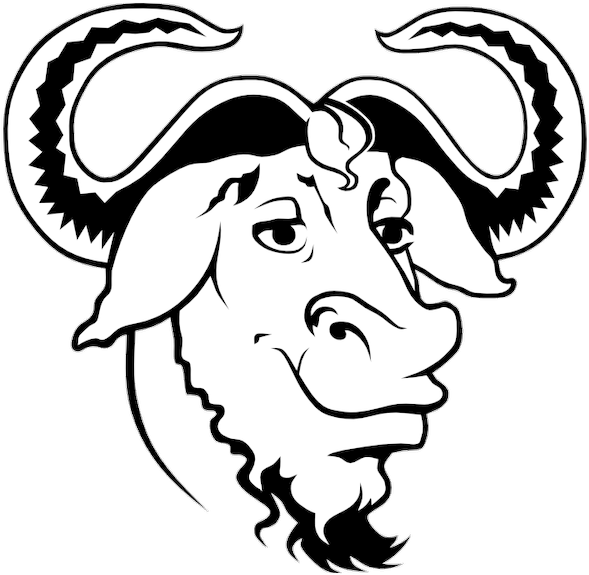 Heckert Gnu White - Gnu Logo Png (600x600), Png Download