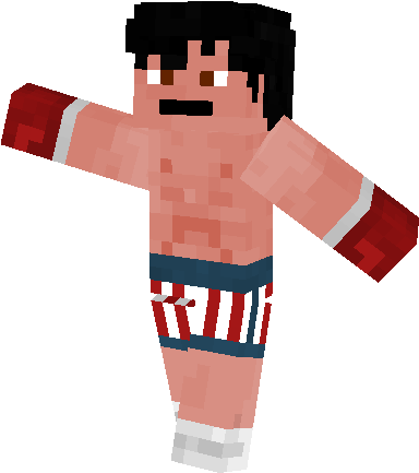 Xzkipng " - Rocky Balboa Minecraft Skin (470x620), Png Download