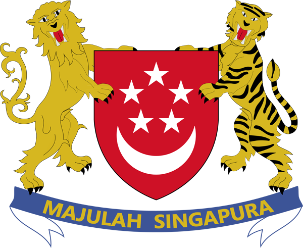 Coat Of Arms Of Singapore - สัญลักษณ์ ประจำ ชาติ สิงคโปร์ (600x491), Png Download