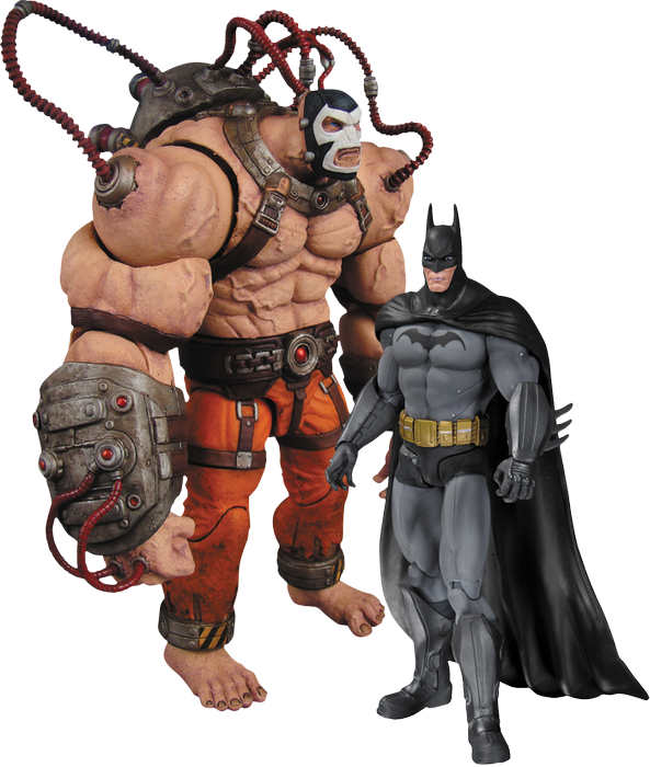 Arkham Origins Bane Vs Batman 2 Pack - Batman: Arkham City: Action Figure 2 Pack: Batman Vs (593x700), Png Download