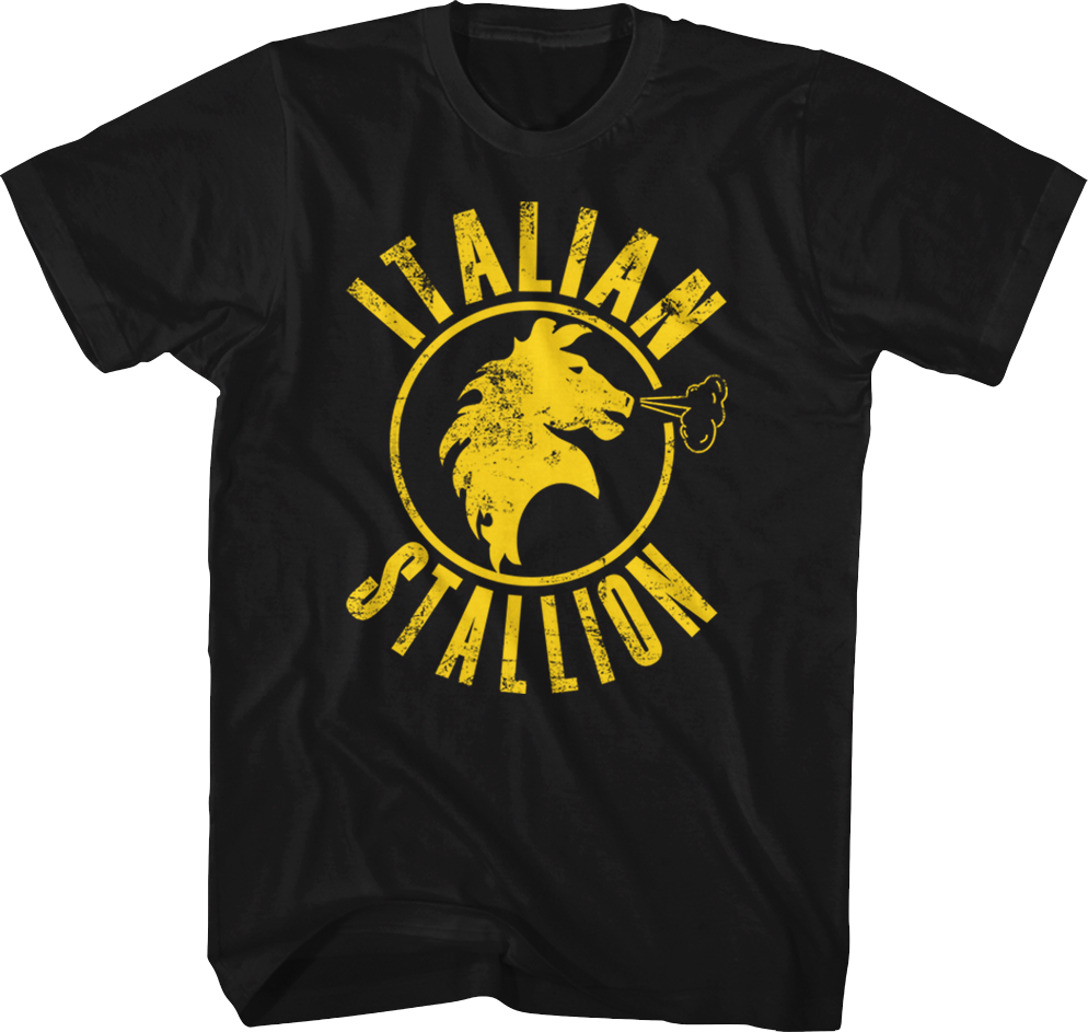 Black Italian Stallion Rocky T-shirt - Italian Stallone (994x943), Png Download