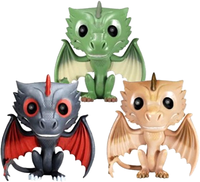 Game Of Thrones Drogon, Rhaegal & Viserion Icon - Game Of Thrones Rhaegal Exclusive Pop! Vinyl Figure (400x400), Png Download